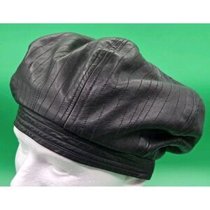 Koken New York Hat Leather Elastic One Size Brown Vintage